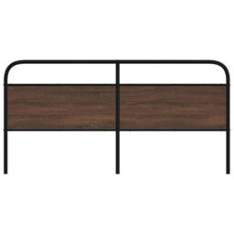 Berkfield Headboard Brown Oak 200 Cm Steel And Engineered Wood - thumbnail 3