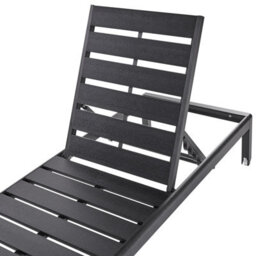 Beliani Sun Lounger Nardo Reclining Metal Black - thumbnail 8