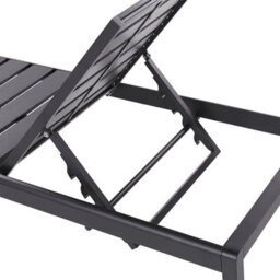 Beliani Sun Lounger Nardo Reclining Metal Black - thumbnail 9