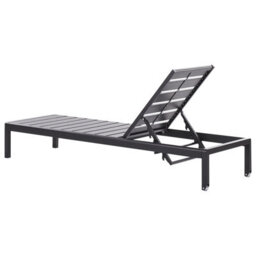 Beliani Sun Lounger Nardo Reclining Metal Black - thumbnail 7