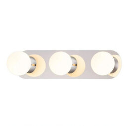 First Choice Lighting Set Of 2 Iris - Chrome With Opal Glass Ip44 Bathroom Led Wall Lights - thumbnail 2