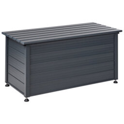 Beliani Storage Box Campalto 123 Cm 60 Cm Metal Dark Grey - thumbnail 4