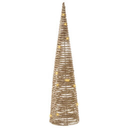 Beliani Set Of 3 Christmas Decorations Led Tuelso 60/80/100 Cm Christmas Tree Gold - thumbnail 4