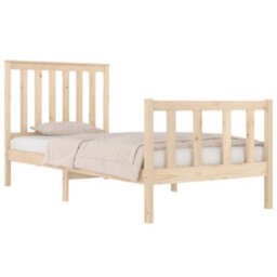 Berkfield Bed Frame Solid Wood Pine 75X190 Cm 2Ft6 Small Single - thumbnail 3