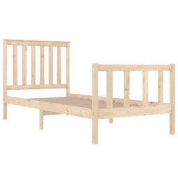 Berkfield Bed Frame Solid Wood Pine 75X190 Cm 2Ft6 Small Single - thumbnail 4
