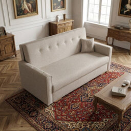 Viva Sonic Iv Sofa Bed With Storage Compartment Chipboard Frame Polyurethane Foam Wooden Legs 173X100X85Cm Beige - thumbnail 1
