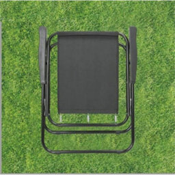 Set Of 2 Black Folding Camping / Picnic Garden Patio Chair Beach Fishing (Pair) - thumbnail 2