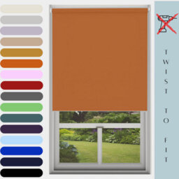 Caecus Blinds Mtm Blinds Outlet No Drill Daylight Roller Blind Burnt Orange 240Cm