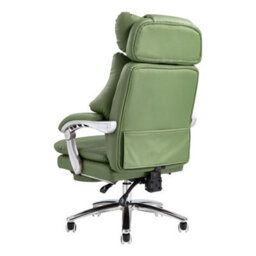 Green Leather Home Office Chair Reclining Desk Chair Swivel Computer Chair - thumbnail 5