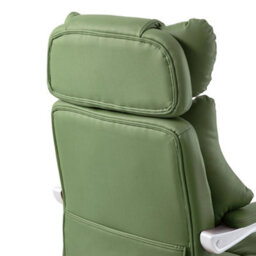 Green Leather Home Office Chair Reclining Desk Chair Swivel Computer Chair - thumbnail 3