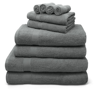 Velosso Luxury 100% Egyptian Cotton Towels 550Gsm Soft & Absorbent Cotton Towels Grey - Face Cloth
