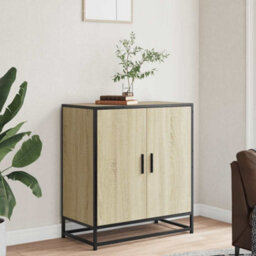 Berkfield Sideboard Sonoma Oak 68X35X76 Cm Engineered Wood And Metal - thumbnail 3