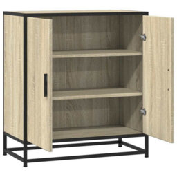 Berkfield Sideboard Sonoma Oak 68X35X76 Cm Engineered Wood And Metal - thumbnail 5
