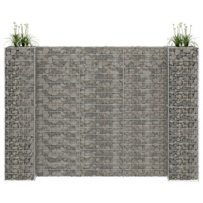 Berkfield H-Shaped Gabion Planter Steel Wire 260X40X180 Cm - image 1