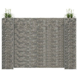Berkfield H-Shaped Gabion Planter Steel Wire 260X40X180 Cm