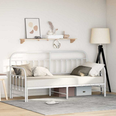 Berkfield Daybed Frame With Trundle White 75X190 Cm Steel - image 1