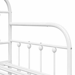 Berkfield Daybed Frame With Trundle White 75X190 Cm Steel - thumbnail 9