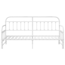 Berkfield Daybed Frame With Trundle White 75X190 Cm Steel - thumbnail 6