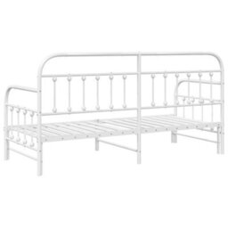 Berkfield Daybed Frame With Trundle White 75X190 Cm Steel - thumbnail 8