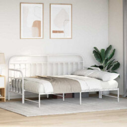 Berkfield Daybed Frame With Trundle White 75X190 Cm Steel - thumbnail 5