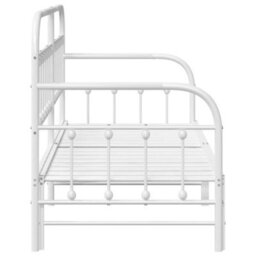 Berkfield Daybed Frame With Trundle White 75X190 Cm Steel - thumbnail 7