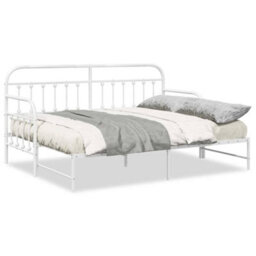 Berkfield Daybed Frame With Trundle White 75X190 Cm Steel - thumbnail 4