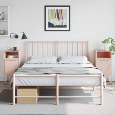 Berkfield Bedside Cabinets 2 Pcs Pink 36X39X78 Cm Steel - image 1