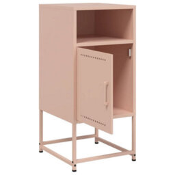 Berkfield Bedside Cabinets 2 Pcs Pink 36X39X78 Cm Steel - thumbnail 9