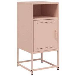 Berkfield Bedside Cabinets 2 Pcs Pink 36X39X78 Cm Steel - thumbnail 5