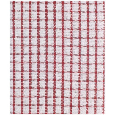 Home & Living Terrycloth Recycled Tea Towel (Pack Of 2) Red (One Size)