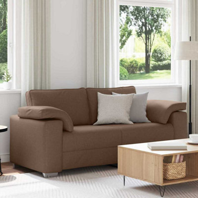 Vidaxl Sofa With Cushion Brown 180 X 77 X 82 Cm Fabric - image 1
