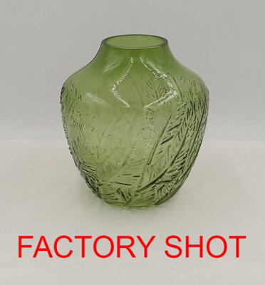 Orsina Corie Small Botanical Green Glass Vase - image 1