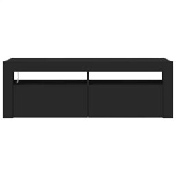 Berkfield Modern Tv Cabinet With Led Lights Black 120X35X40 Cm - thumbnail 8