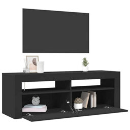 Berkfield Modern Tv Cabinet With Led Lights Black 120X35X40 Cm - thumbnail 7