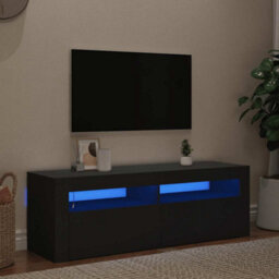 Berkfield Modern Tv Cabinet With Led Lights Black 120X35X40 Cm - thumbnail 2