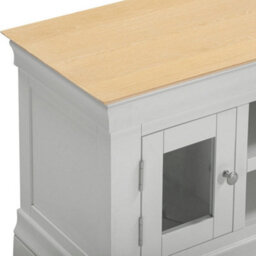 Seconique Bordeaux Small Tv Stand Pebble Grey And Oak Fully Assembled - thumbnail 6