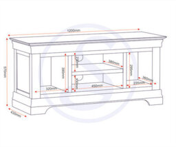Seconique Bordeaux Small Tv Stand Pebble Grey And Oak Fully Assembled - thumbnail 4