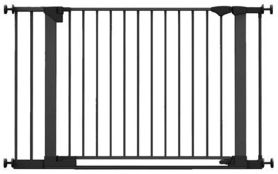 Safetots Safestep Gate, Black, 117Cm - 124Cm, Extra Low Walkthough, 81Cm Extra Wide Doorway, Extra Wide Baby Gate - image 1