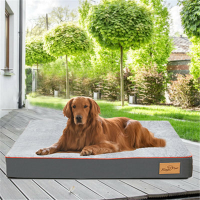 Bingopaw 110X85X10Cm Waterproof Dog Bed Large Orthopedic Memory Foam Mattress Pet Crate Bed - image 1