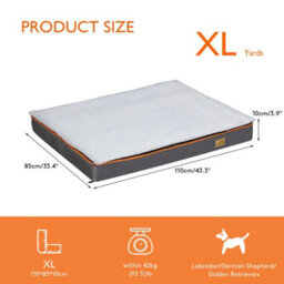 Bingopaw 110X85X10Cm Waterproof Dog Bed Large Orthopedic Memory Foam Mattress Pet Crate Bed - thumbnail 2