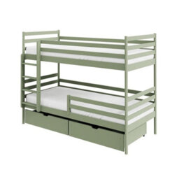 Arte Gusto Olive Wooden Bunk Bed 90 X 200Cm - With 2 Foam Bonnell Mattresses - thumbnail 5