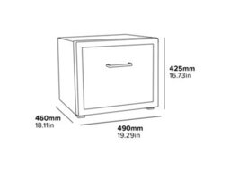 Corby of Windsor Corby Henley 45L Drawer Minibar In Black - thumbnail 8