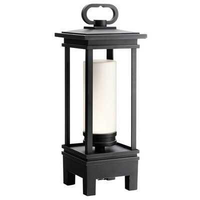 Stylish Outdoor Ip44 Bluetooth Lantern With Led Bulb In Rubbed Bronze Finish