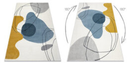 RugsX Carpet Fusion 7158 White Yellow Blue - Geometric, Modern, Abstract 140X190 Cm - thumbnail 3