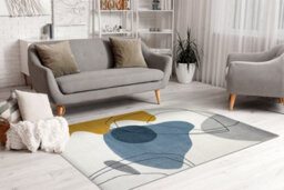 RugsX Carpet Fusion 7158 White Yellow Blue - Geometric, Modern, Abstract 140X190 Cm - thumbnail 5