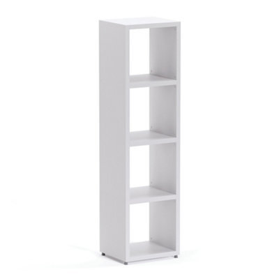 RB UK Boon 4 Cube Shelving Unit Eco-Friendly Bookcase Freestanding Heavy Duty Oak, Made In Austria (H)1470mm (W)390mm (D)330mm