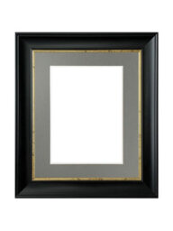 Frames By Post Scandi Black With Crackle Gold Frame With Dark Grey Mount For Image Size 10 X 8 Inch