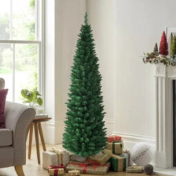 Prime Plus 6Ft(570 Tips) Slim Pencilchristmas Tree Metal Stand Xmas Decor Green - thumbnail 5