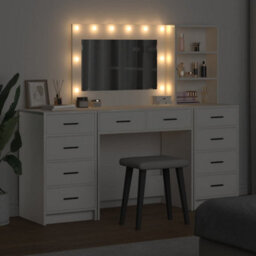 Walplus Dressing Table 3 Pcs White 40 X 41 X 135 Cm Engineered Wood - thumbnail 4