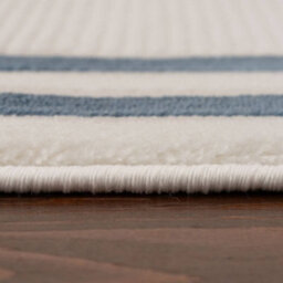 The Rugs Carmel Cream/blue Bordered Area Rug And Runner Non Shedding, Stain Resistant, Soft - thumbnail 6